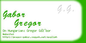 gabor gregor business card